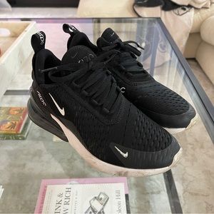 Nike Air Max 270, Black with Red Sole. W: 6.5